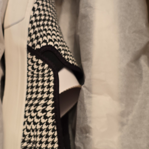 Black and White Houndstooth Slip-On Sneakers - Picture 3 of 5